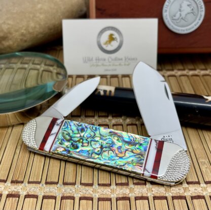 Case XX Wild Horse Custom Abalone & Bloody Jasper Elephant Toe Knife #1/5 - Image 2