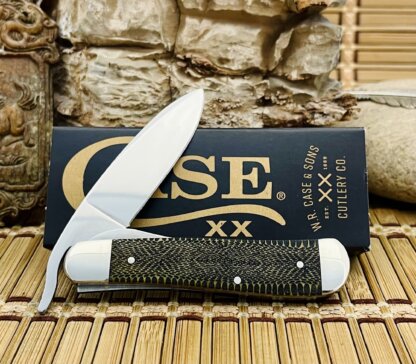 Case XX USA Antique Bone Diamondback Snake Skin 1/500 Russlock Knife - Image 3