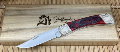 Buck 110 David Yellowhorse Bloody Jasper EAGLE Feather Artist Proof Hunter Knife - Image 3