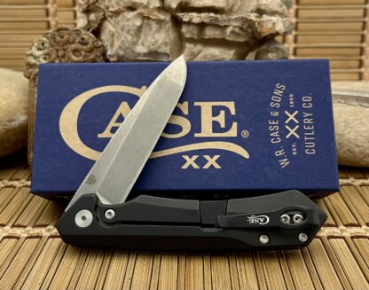 Case XX USA Black Anodized Aluminum Flag S35VN Kinzua 10857 Flipper Knife - Image 2