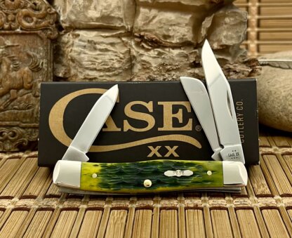 Case XX USA 2025 Peachseed Jig Green Apple Bone 27862 Medium Stockman Knife