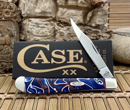 Case XX USA Smooth Patriotic Kirinite 11229 Slimline Trapper Knife