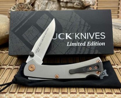 Buck 112 USA Ranger Slim Pro TRX Legacy Collection Titanium Lockback Knife - Image 2