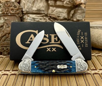 Case XX USA Custom Mediterranean Bone Scrolled Canoe Knife