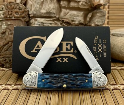 Case XX USA Custom Mediterranean Bone Scrolled Canoe Knife - Image 3