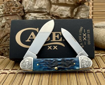 Case XX USA Custom Mediterranean Bone Scrolled Canoe Knife - Image 3