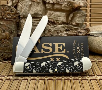 Case XX USA Smooth Natural Bone SKULL Bullet Trapper 1/500 Knife - Image 2