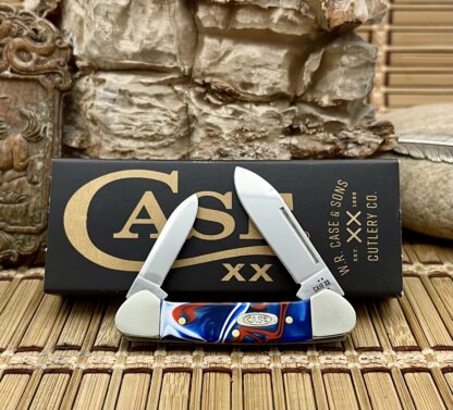 Case XX USA 2025 Smooth Patriotic Kirinite 11228 Stainless Baby Butterbean Knife