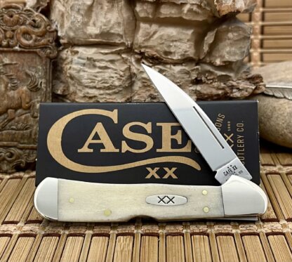 Case XX USA 2025 Smooth Natural Bone 13319 XX Oval Copperlock Knife