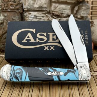 Case XX Arctic Night Engraved Trapper Pocket Knife
